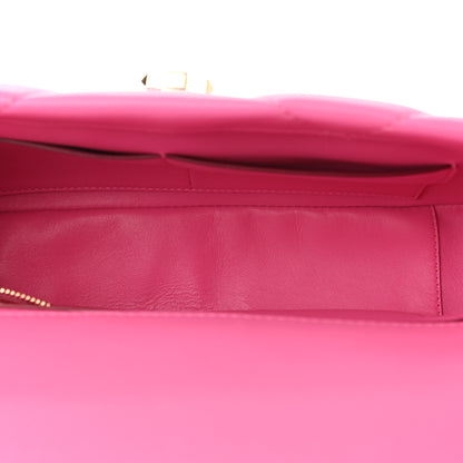 Valentino Garavani Nappa Enamel Large Roman Stud Shoulder Bag Feminine Pink 5 of 9