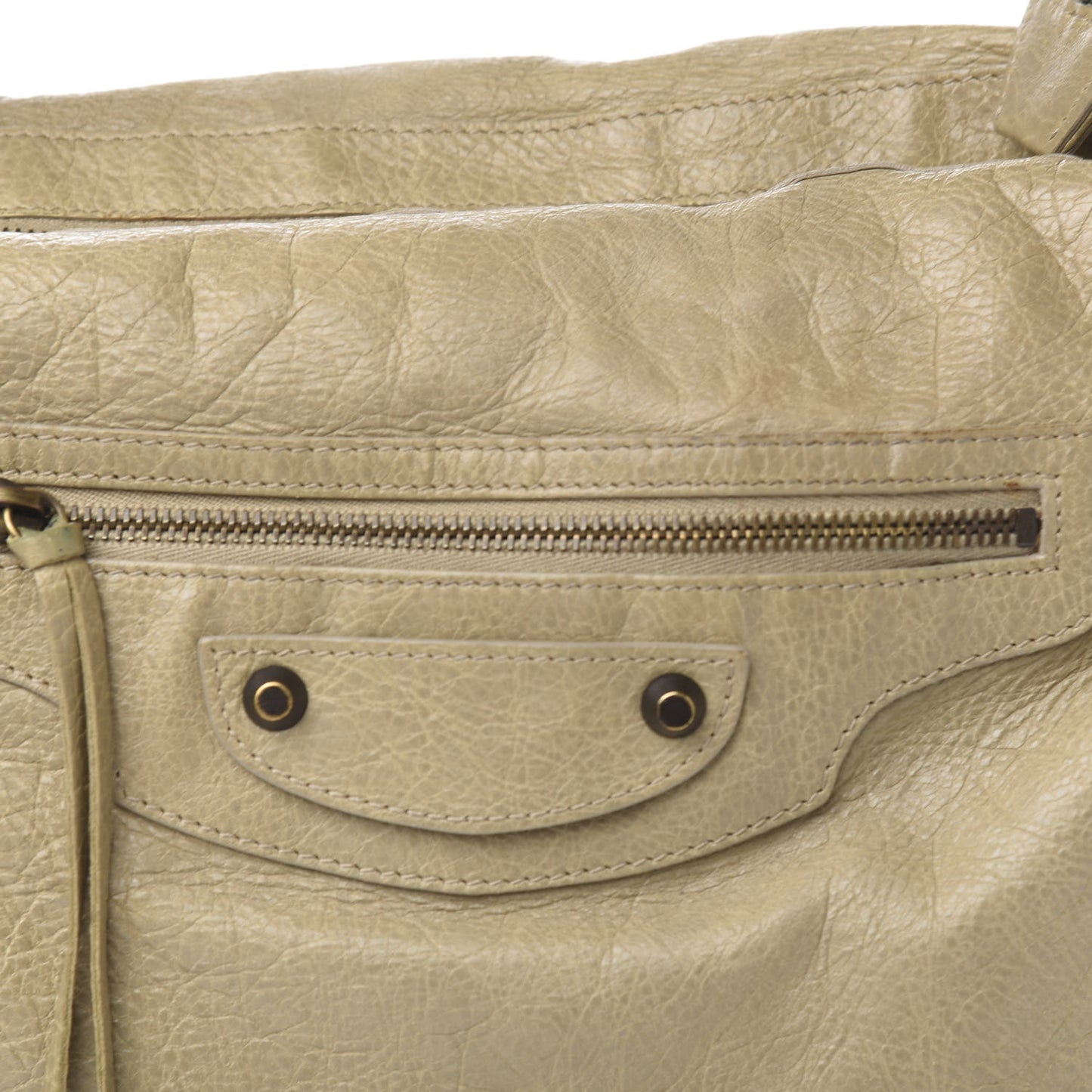 Agneau Classic Hardware Day Hobo Latte Beige