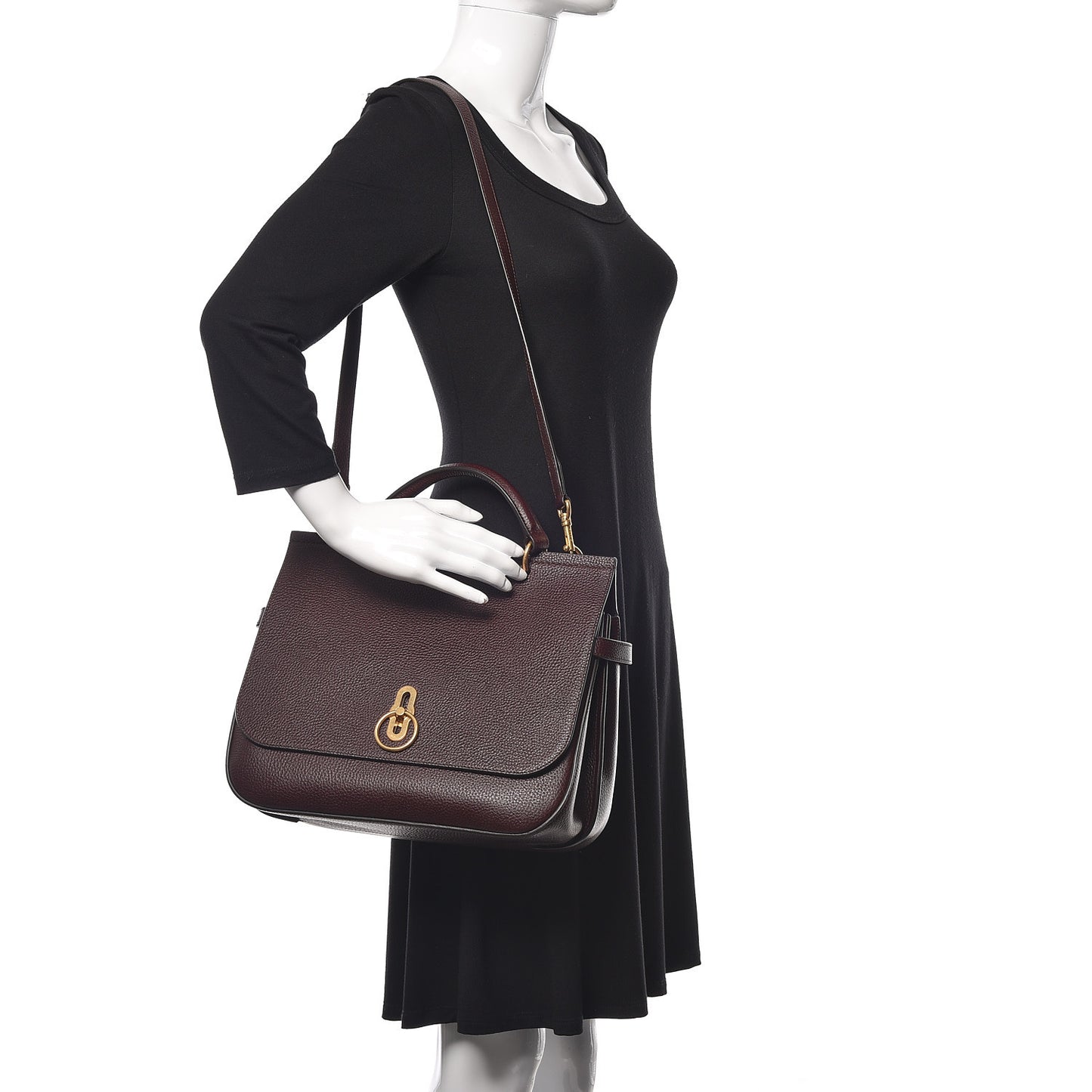 Natural Grain Leather Amberley Satchel Oxblood
