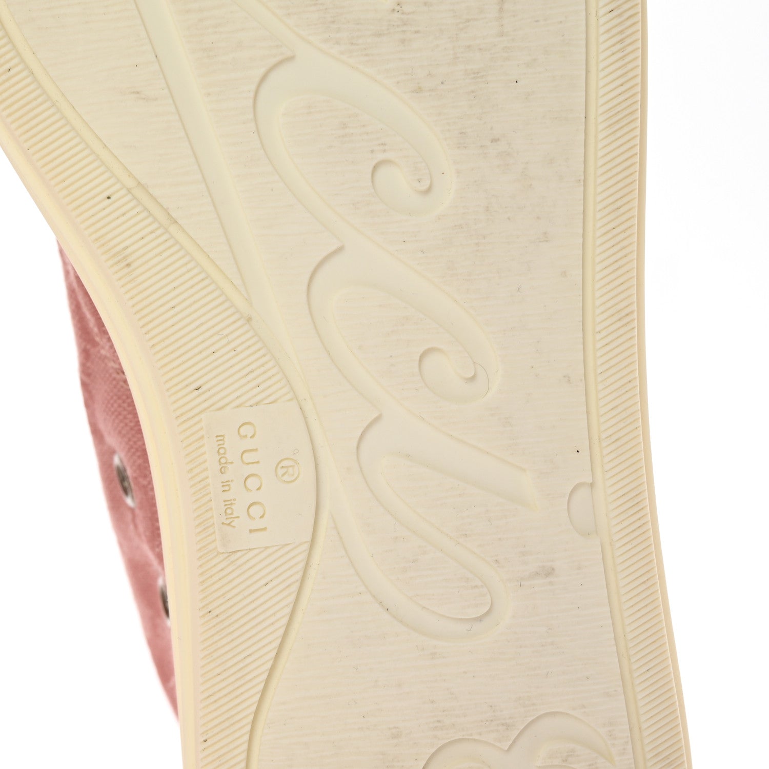 Gucci Monogram Womens High Top Sneakers 36 Pink Soft Pink 7 of 10
