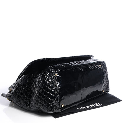 Chanel Vinyl Rock and Chain XL Flap Black 4 of 8