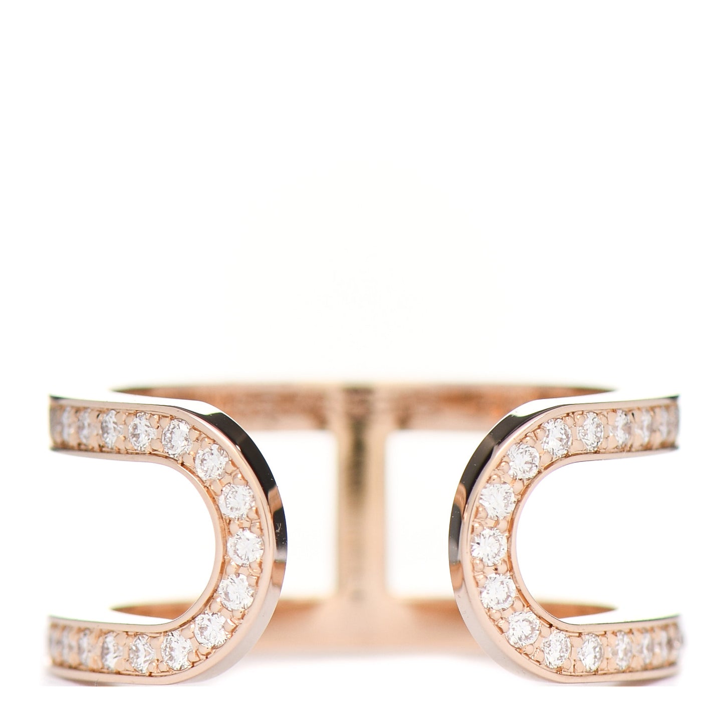 18K Rose Gold Diamond MM Ever Chaine D'Ancre Ring 51 5.75