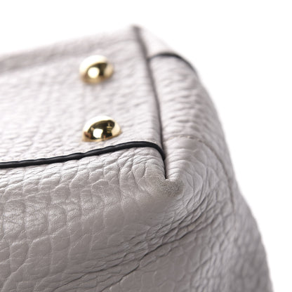 Burberry Signature Grain Calfskin Medium Welburn Tote Pale Grey 12 of 13