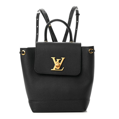 Louis Vuitton Calfskin Lockme Mini Backpack Black 1 of 9