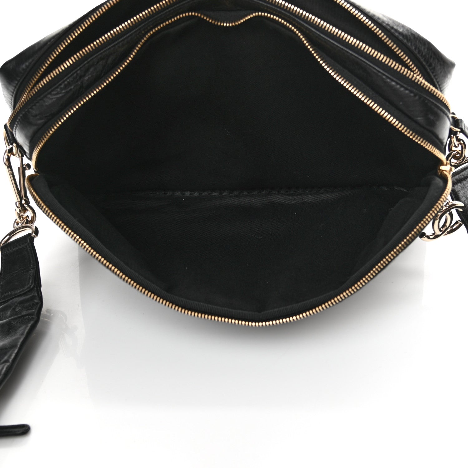 Chanel Lambskin Jersey Scales Camera Case Black 5 of 13