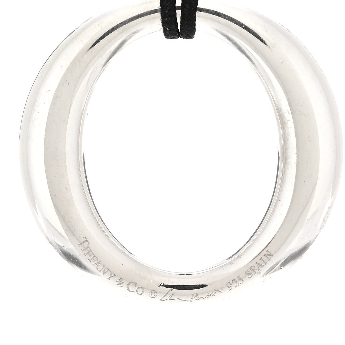 Sterling Silver Elsa Peretti Sevillana Circle Cord Necklace