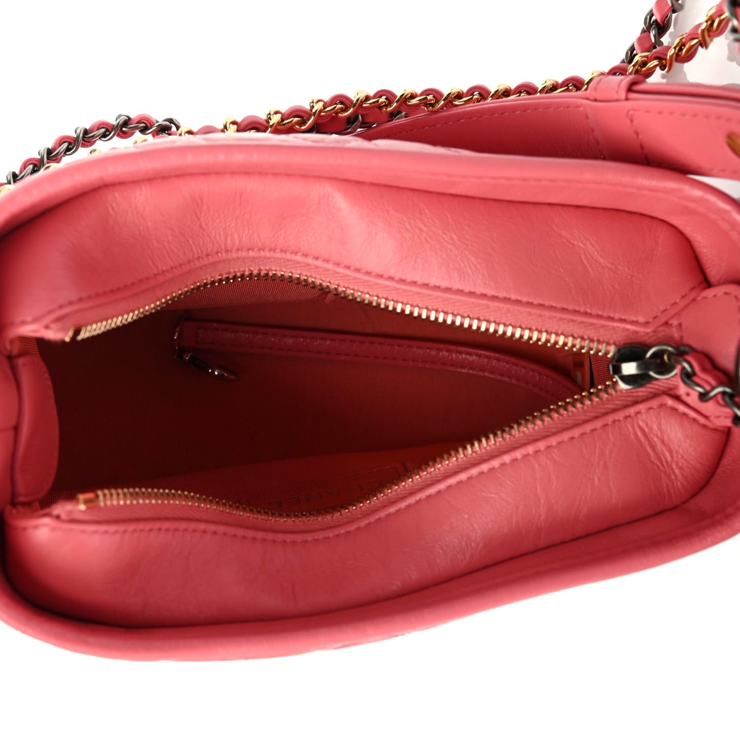Aged Calfskin Quilted Small Gabrielle Hobo Rose