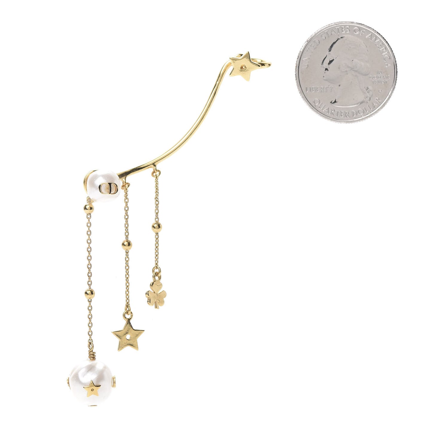 Pearl Shiny-D Earring Gold