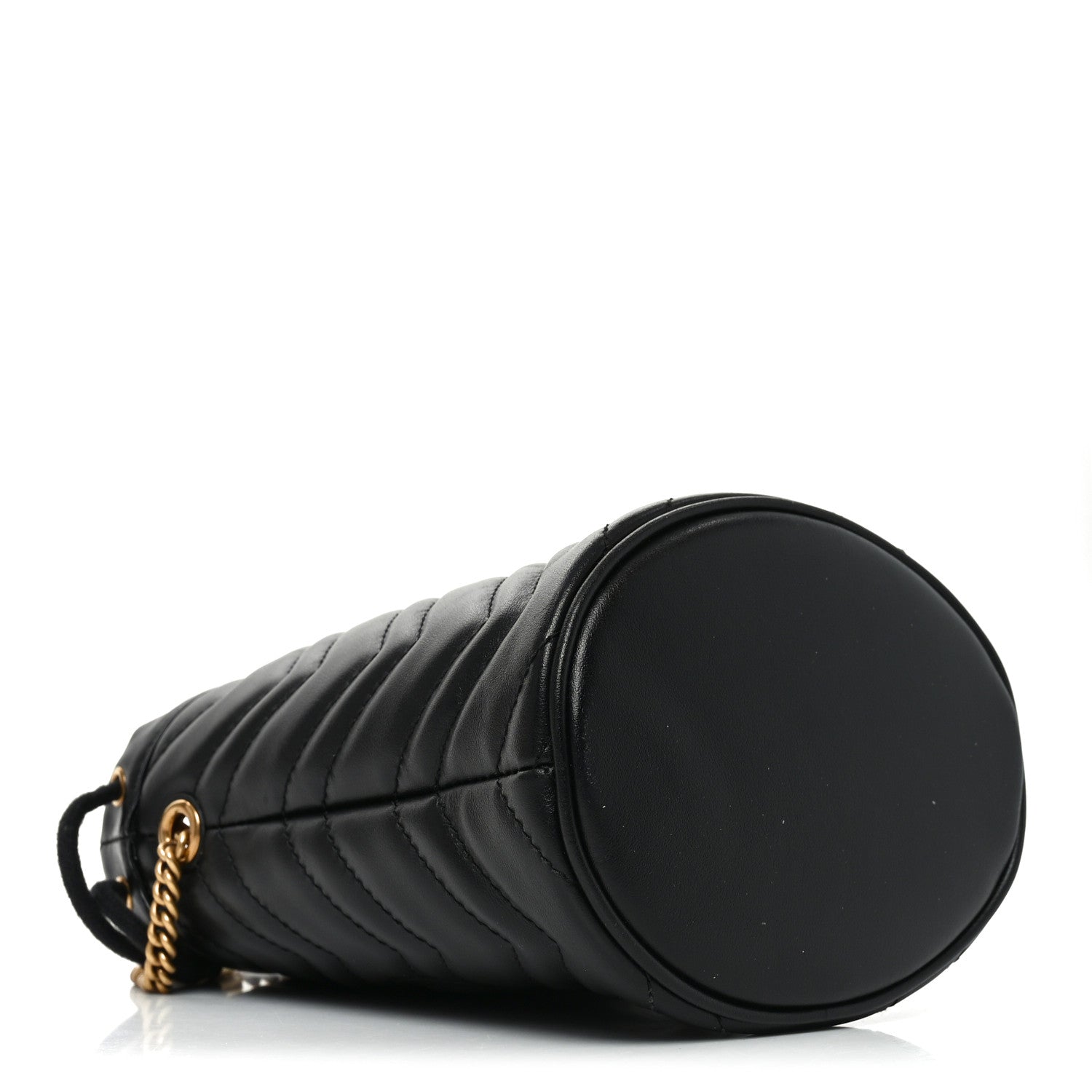 Gucci Calfskin Matelasse Mini GG Marmont 2.0 Bucket Bag Black 4 of 10