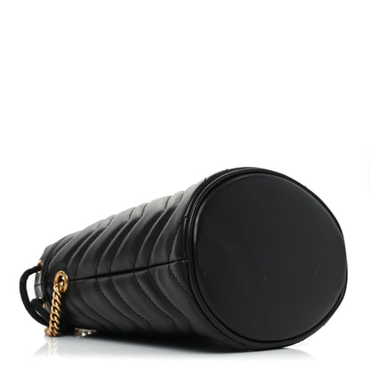 Gucci Calfskin Matelasse Mini GG Marmont 2.0 Bucket Bag Black 4 of 10