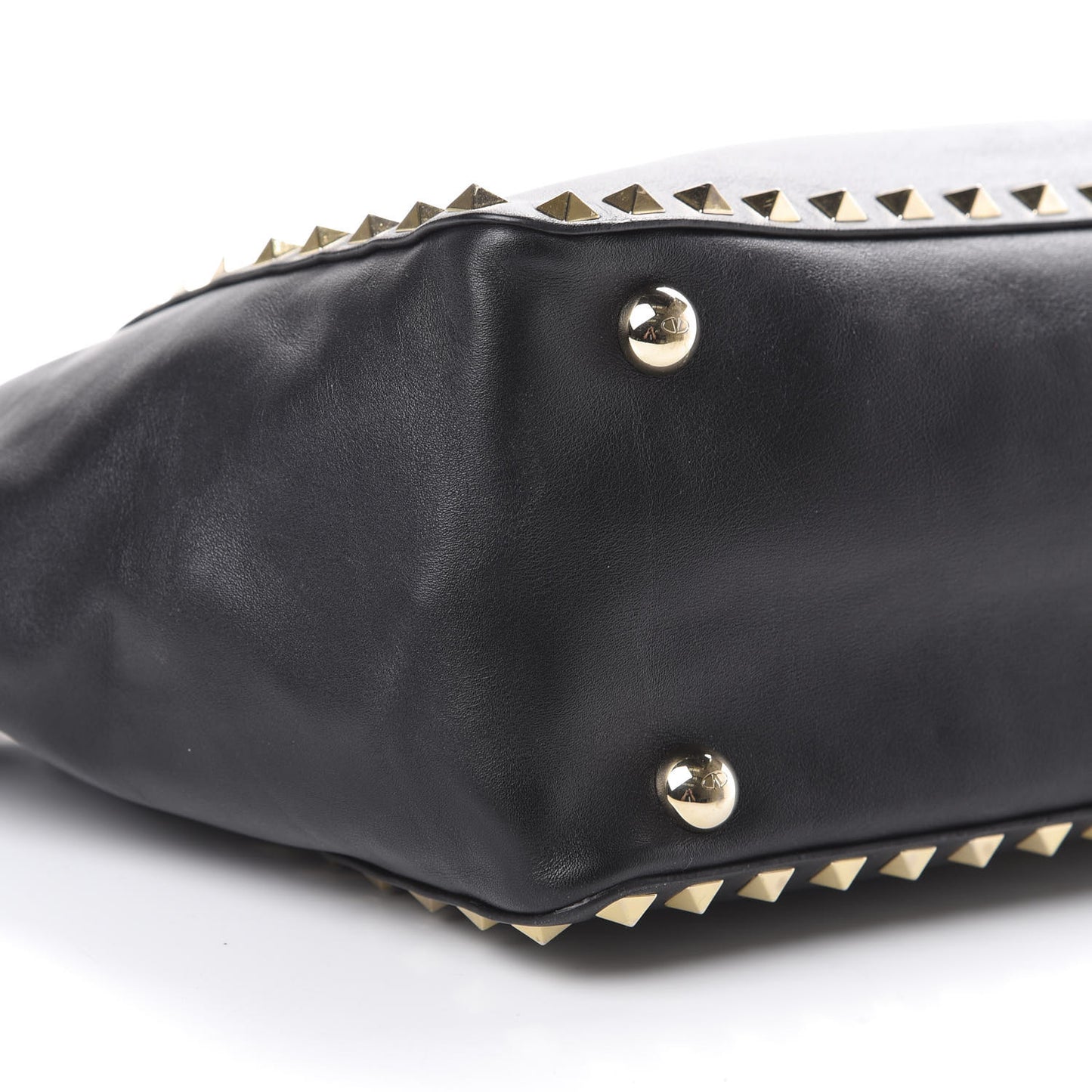 Vitello Small Rockstud Tote Black
