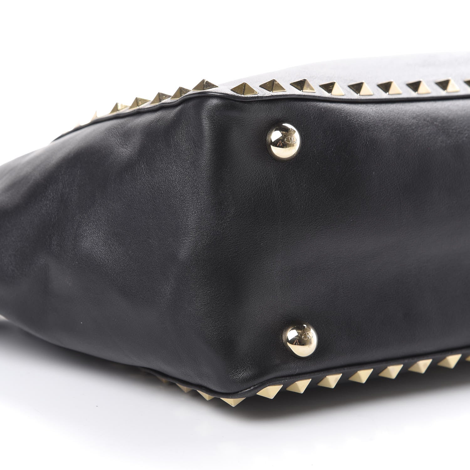 Valentino Garavani Vitello Small Rockstud Tote Black 8 of 15