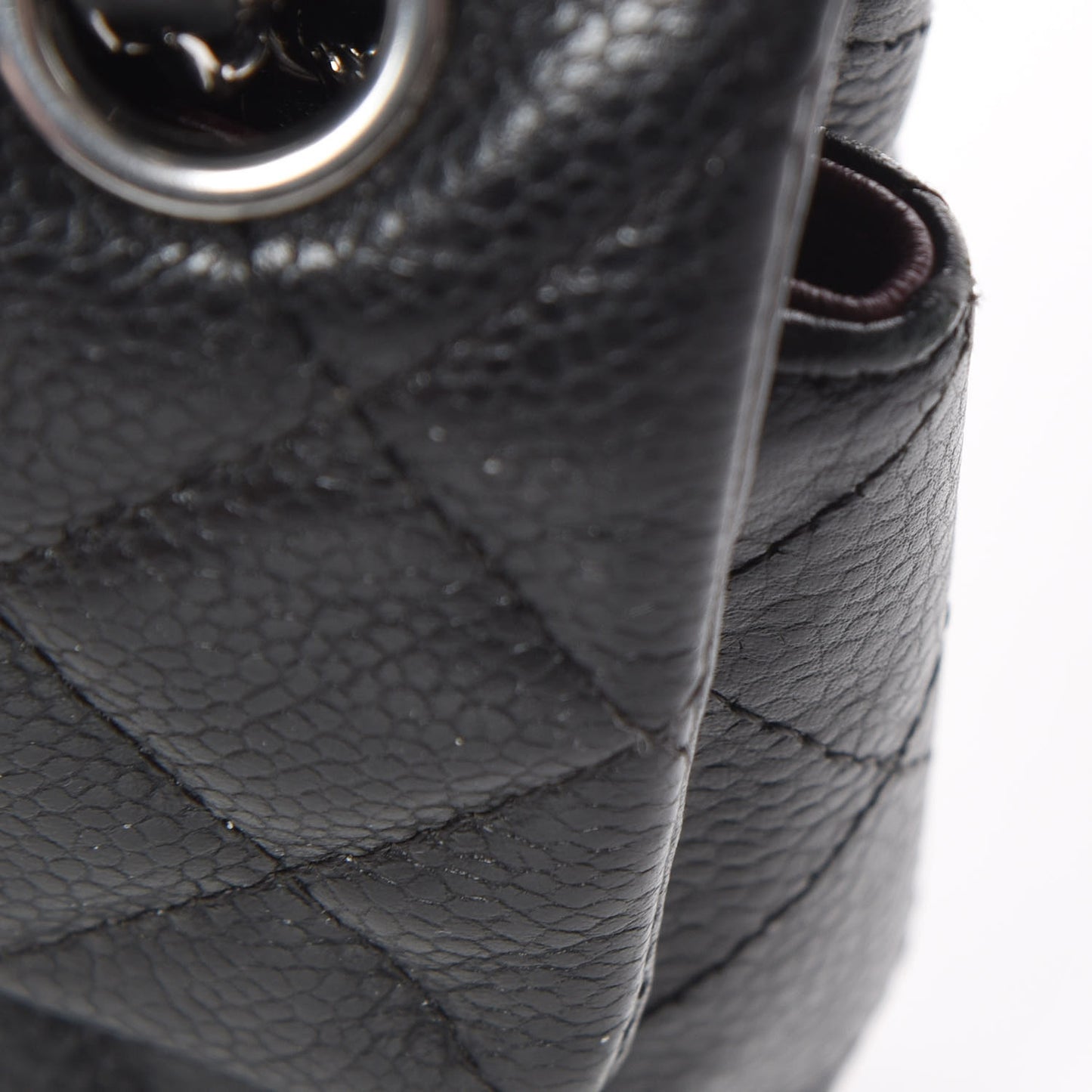 Caviar Quilted Mini Rectangular Flap Black