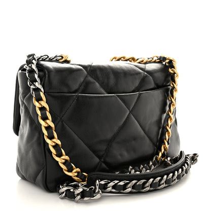 Chanel Goatskin Quilted Medium Chanel 19 Flap Black 3 of 11