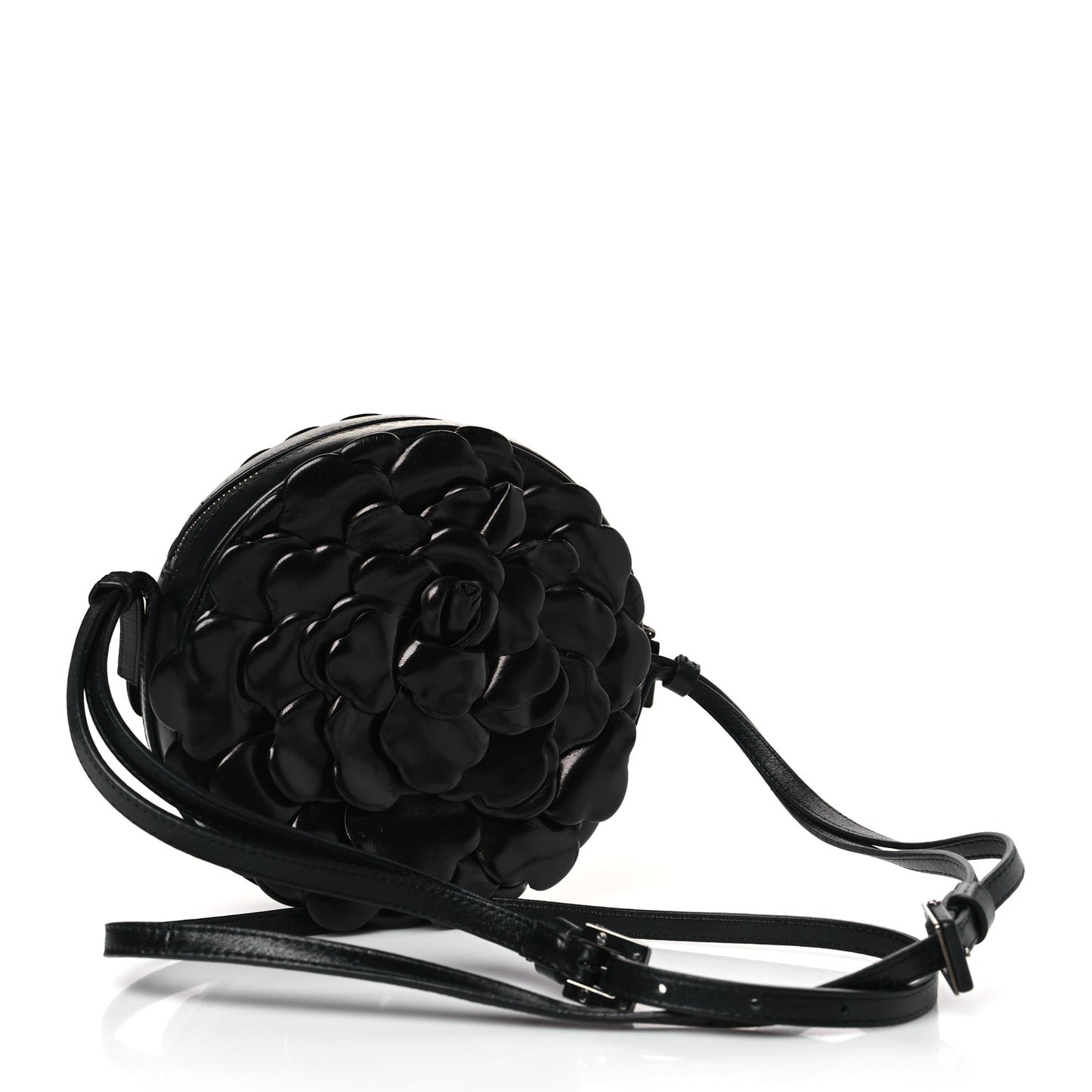 Nappa Atelier 03 Rose Edition Round Crossbody Bag Black