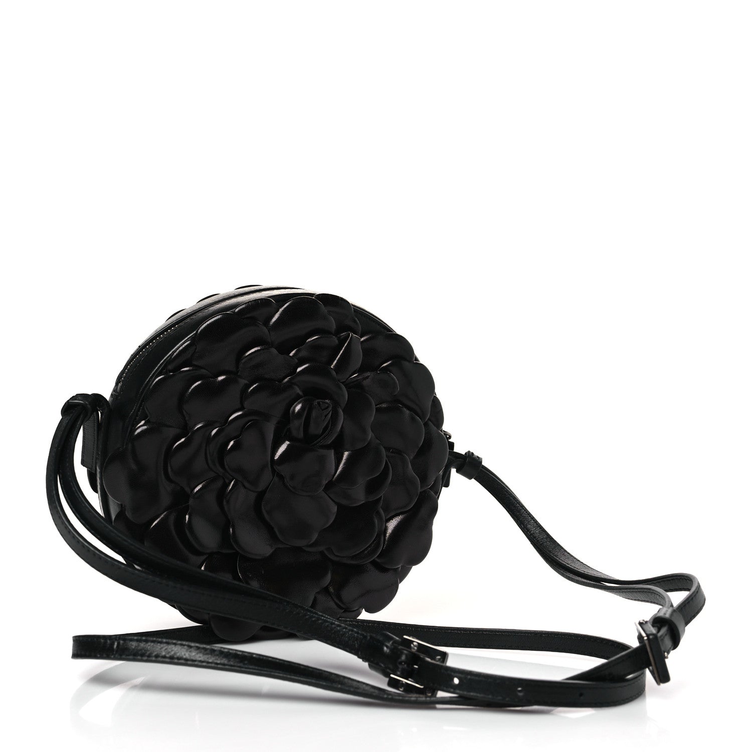 Valentino Garavani Nappa Atelier 03 Rose Edition Round Crossbody Bag Black 3 of 8