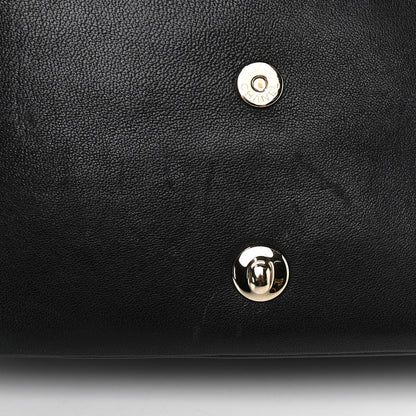 Chanel Sheepskin Chevron Quilted Medium Vintage Mademoiselle Flap Black 13 of 13