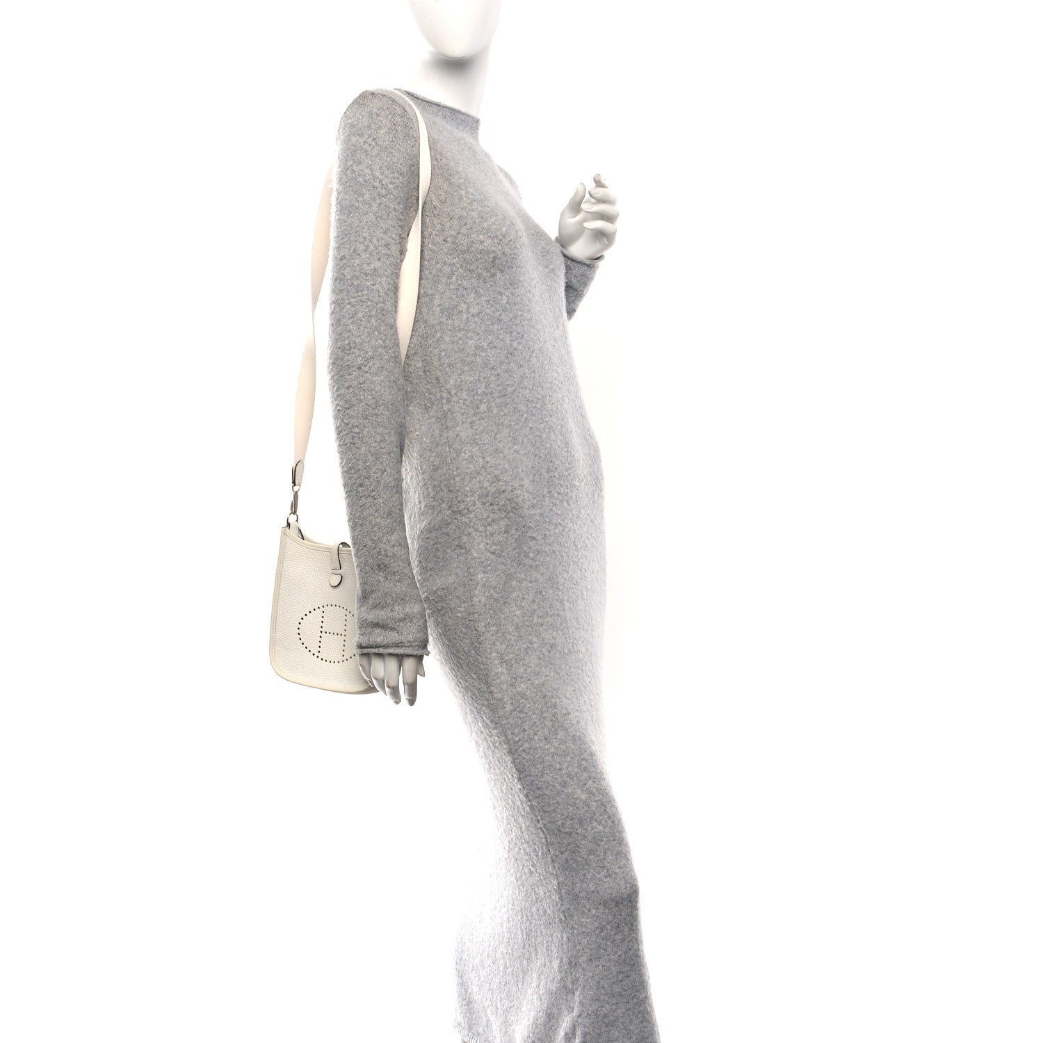 Hermes Taurillon Clemence Amazone Evelyne TPM New White 2 of 11