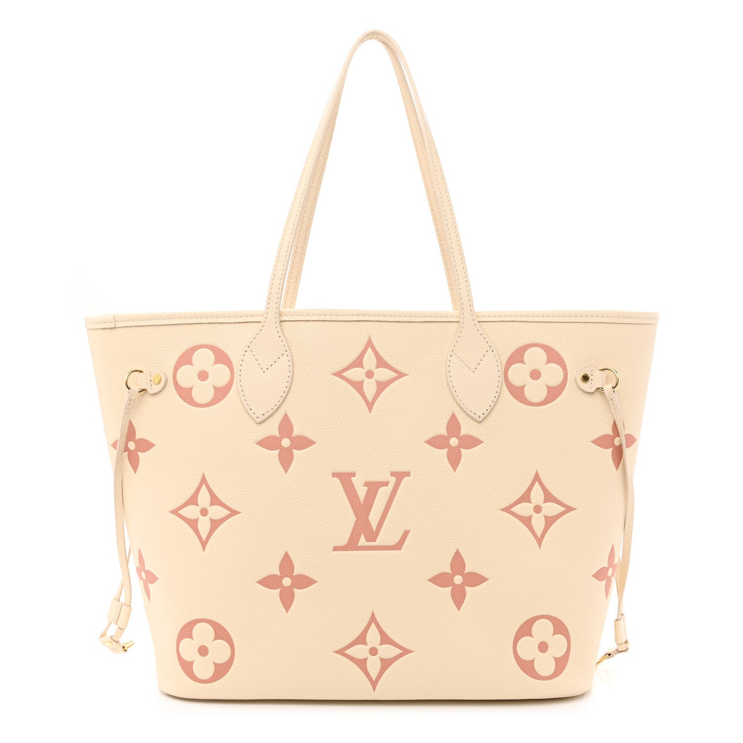 Louis Vuitton Empreinte Monogram Giant Neverfull MM Creme Rose Trianon 3 of 11
