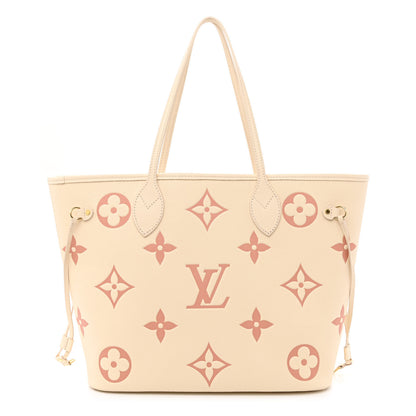 Louis Vuitton Empreinte Monogram Giant Neverfull MM Creme Rose Trianon 3 of 11