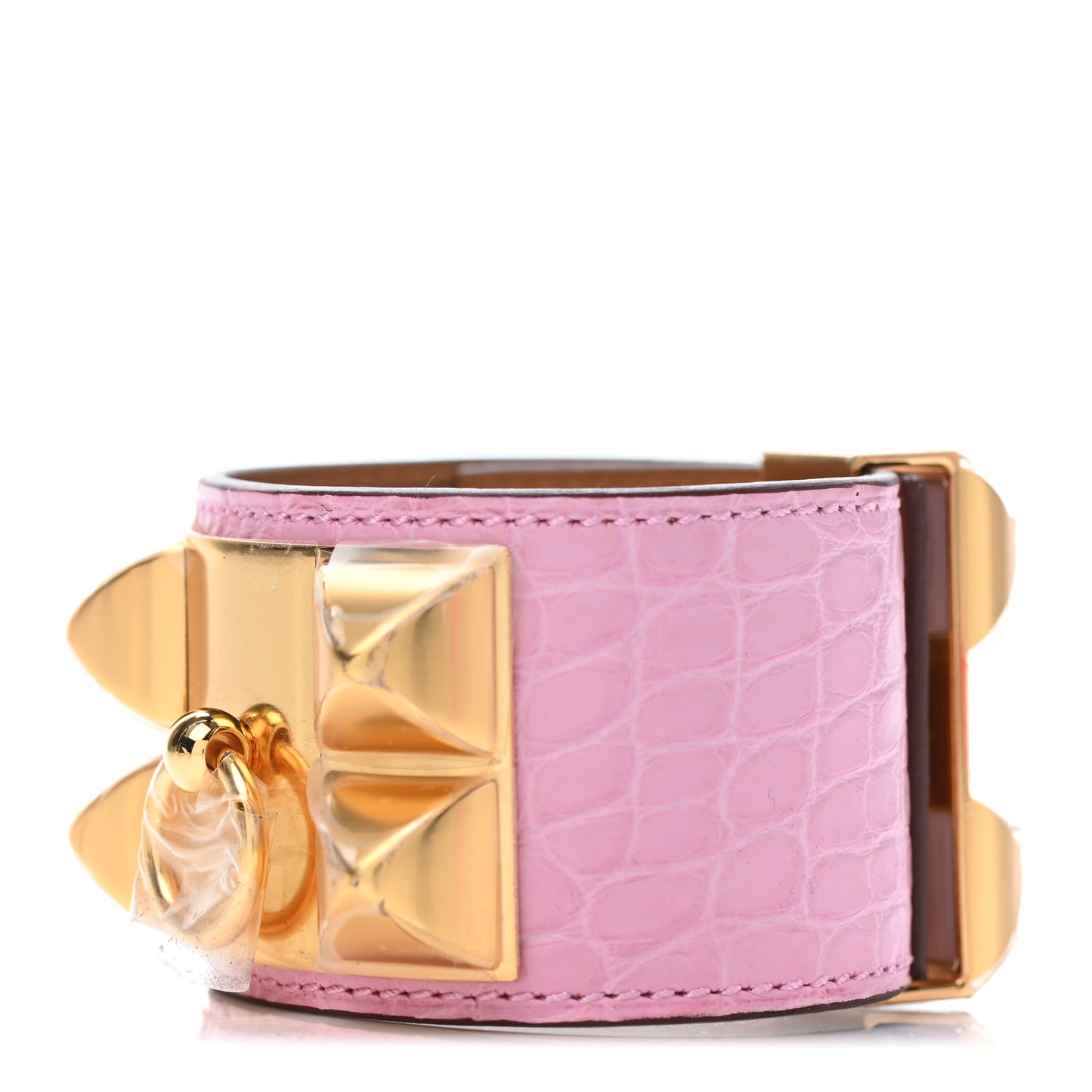 Matte Alligator Collier De Chien CDC Bracelet T2 5P Pink