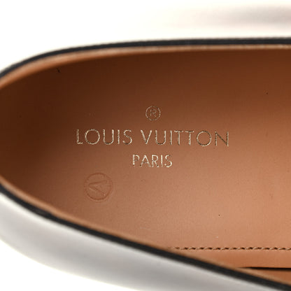 Louis Vuitton Waxed Calfskin Mens Vendome Loafers 9 Brown 7 of 10