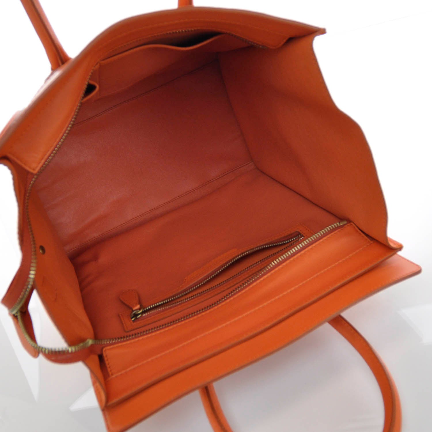 Celine Smooth Calfskin Mini Luggage Orange 8 of 10