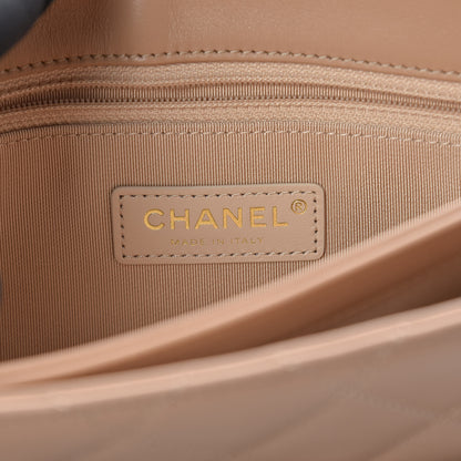 Chanel Calfskin Quilted Enchained Clutch Beige 6 of 11