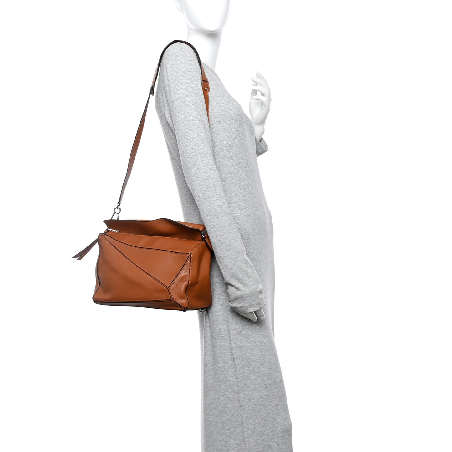 Calfskin Medium Puzzle Bag Tan