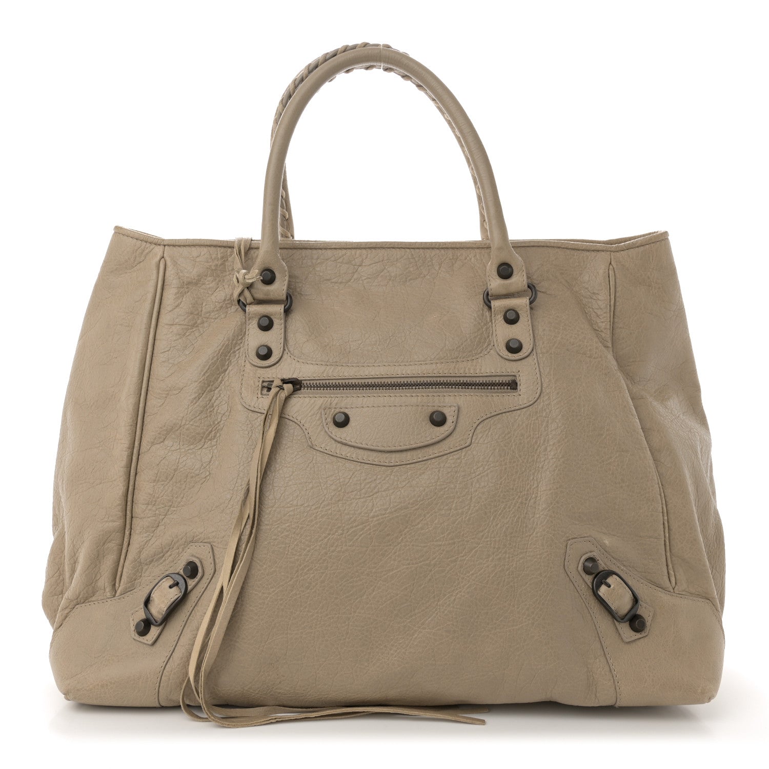 Balenciaga Agneau Classic Hardware Large Sunday Tote Latte Beige 1 of 14