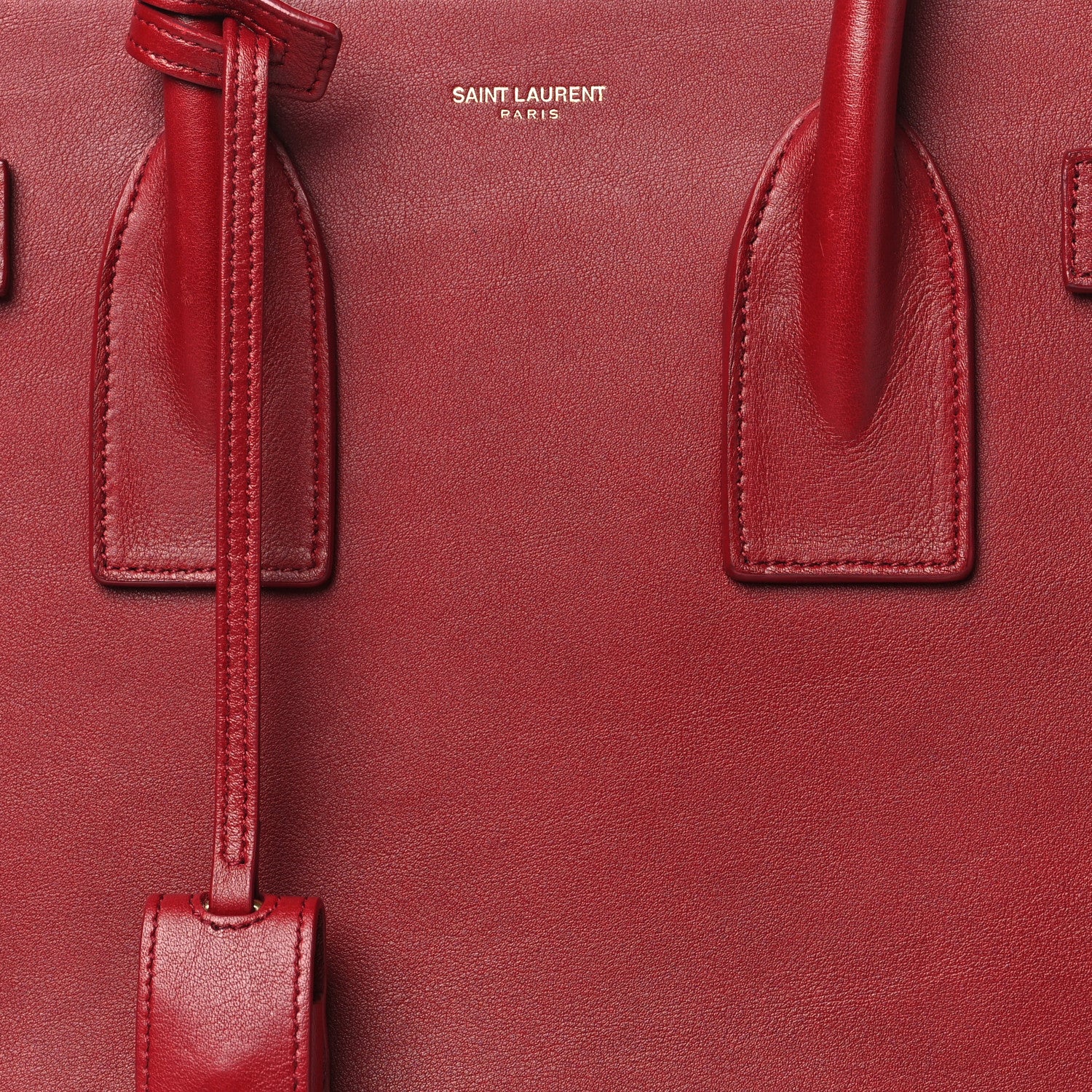 Saint Laurent Calfskin Small Sac De Jour Oxblood 9 of 11