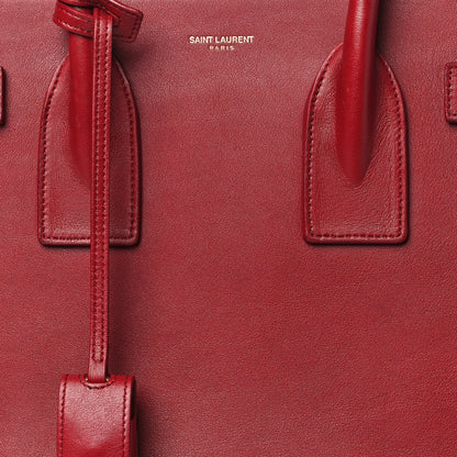 Saint Laurent Calfskin Small Sac De Jour Oxblood 9 of 11