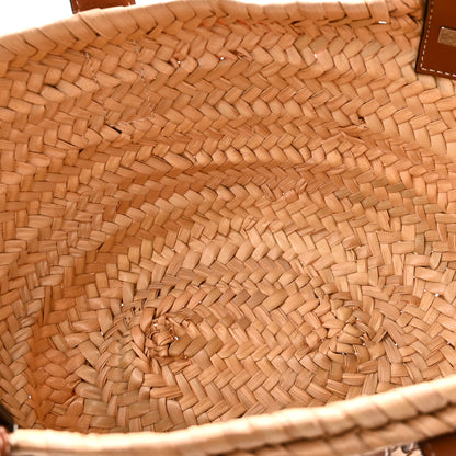 Loewe Raffia Small Basket Tote Bag Natural Tan 5 of 9