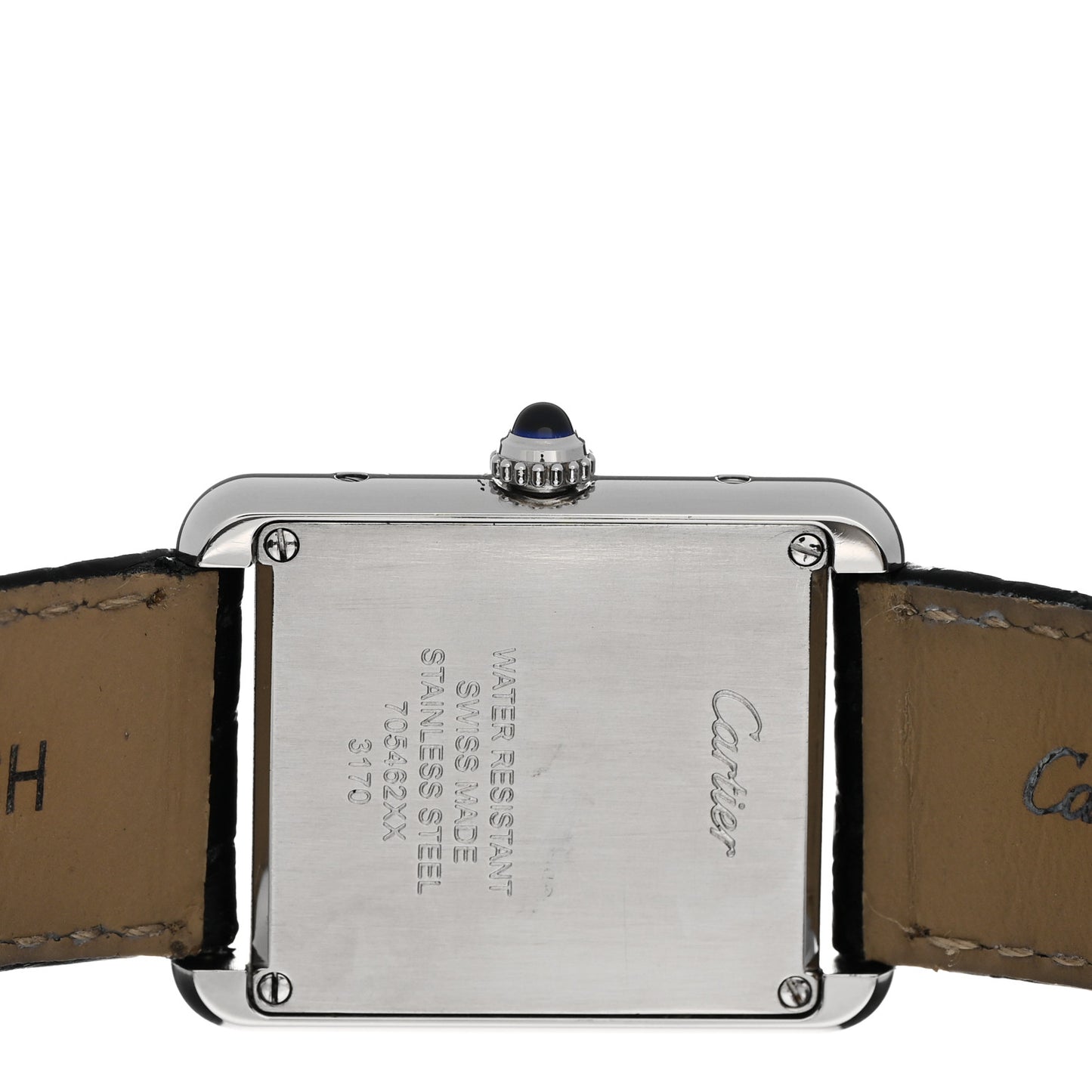 Stainless Steel Alligator 24mm Tank Solo Quartz Watch