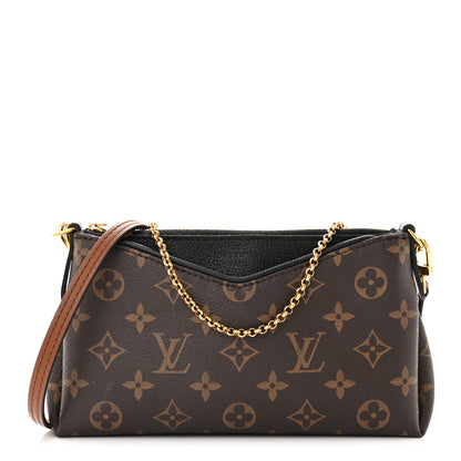 Louis Vuitton Monogram Pallas Clutch Black 1 of 12