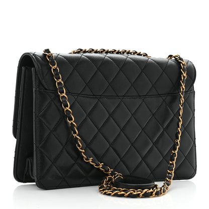 Chanel Sheepskin Quilted Large Beauty Lock Flap Black 3 of 16