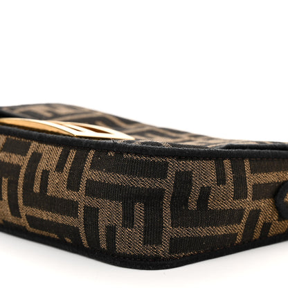 Fendi Fabric Jacquard FF 1974 Mini Baguette Tobacco Moro Black 10 of 13