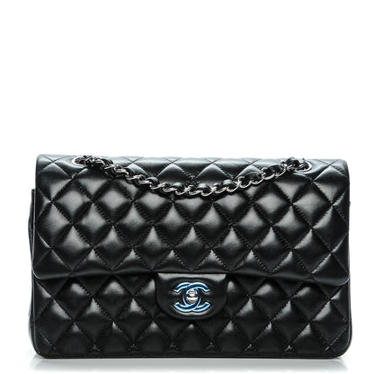 Chanel Lambskin Quilted Medium Double Flap Black 1 of 8