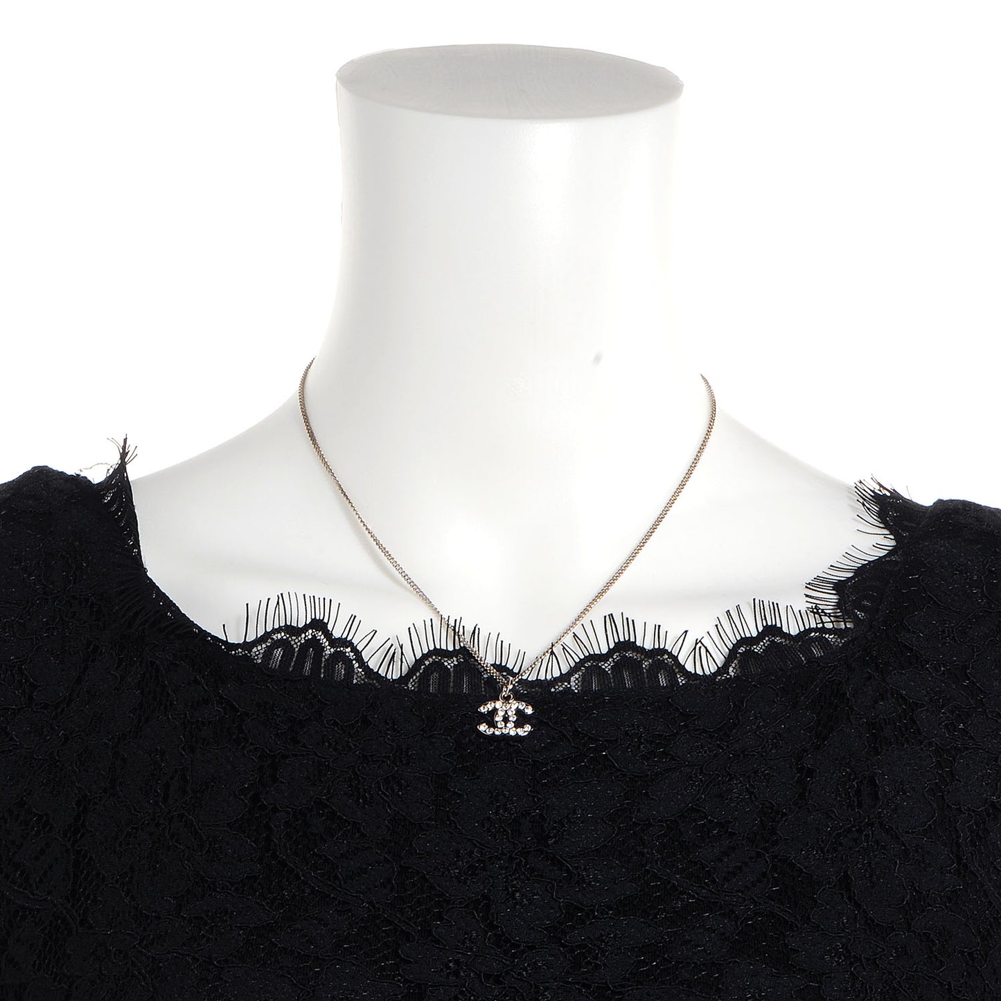 Crystal Timeless CC Necklace Silver