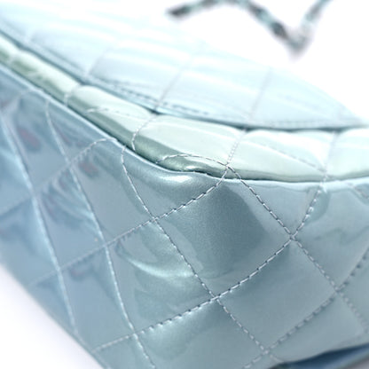 Chanel Patent Calfskin Quilted Mini Rectangular Flap Light Blue 11 of 13