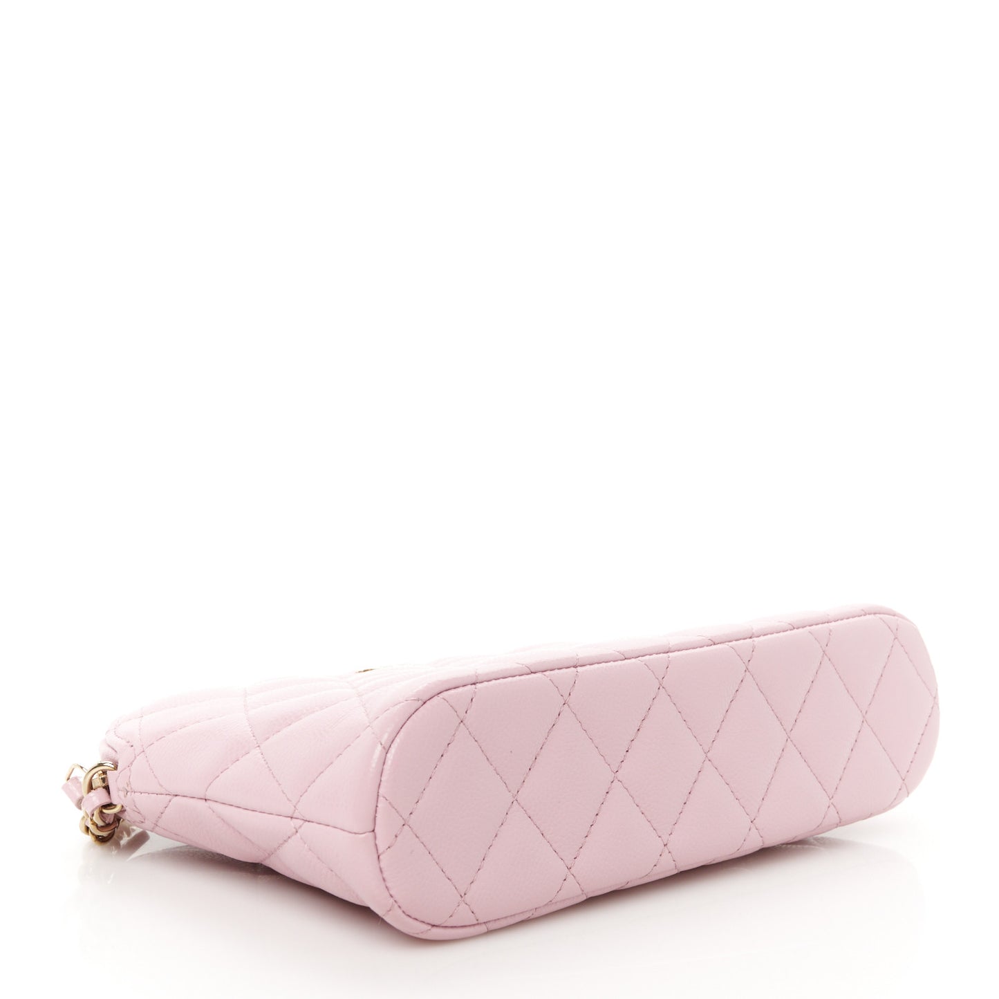 Caviar Quilted Classic Clutch With Chain Pink