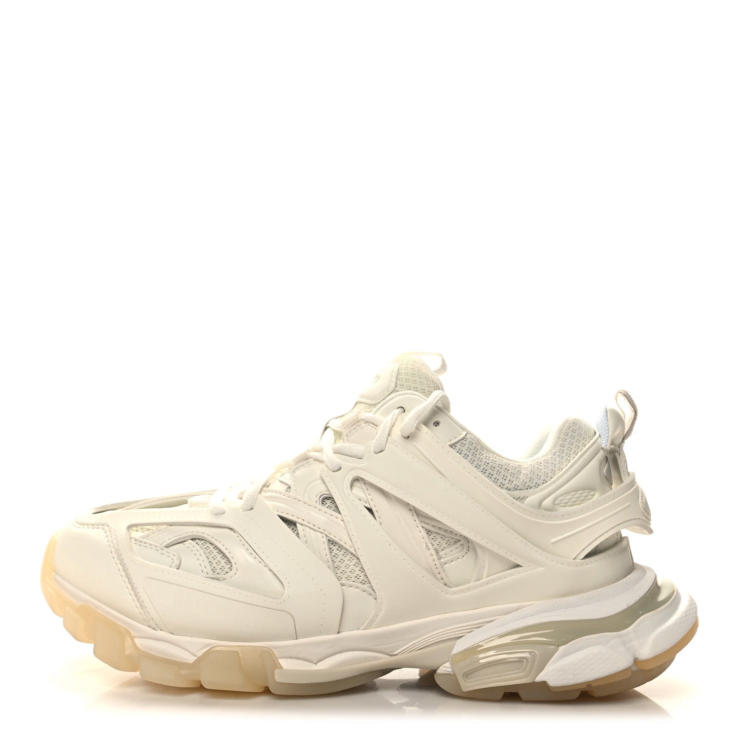 Balenciaga Mesh Nubuck Effect Fabric Glow in the Dark Mens Sneakers 41 White 1 of 7