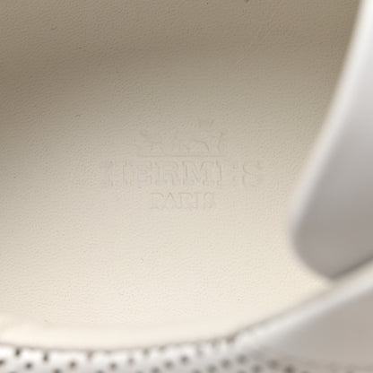 Hermes Calfskin Perforated Day Sneakers 41.5 White 6 of 9