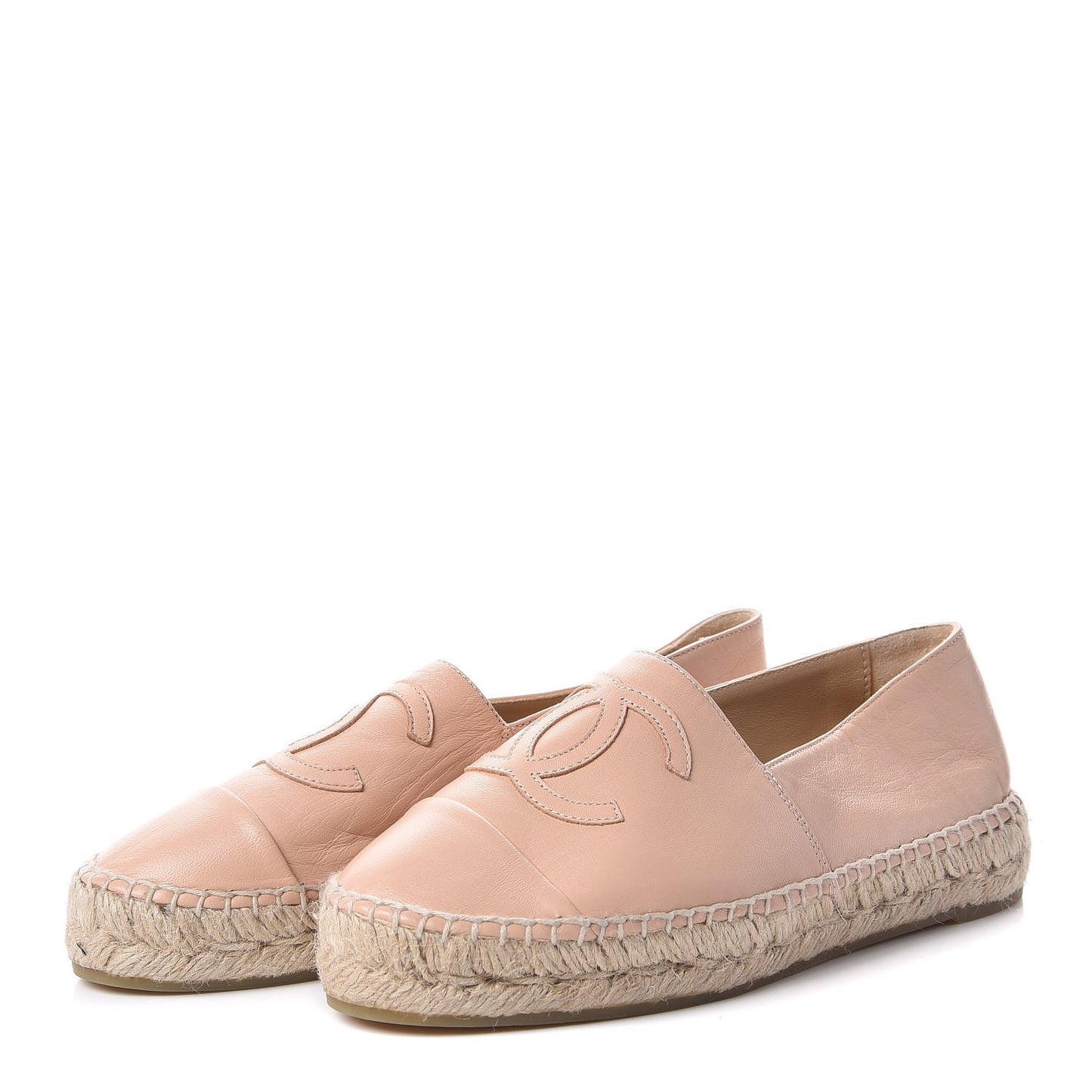 Lambskin CC Espadrilles 35 Nude