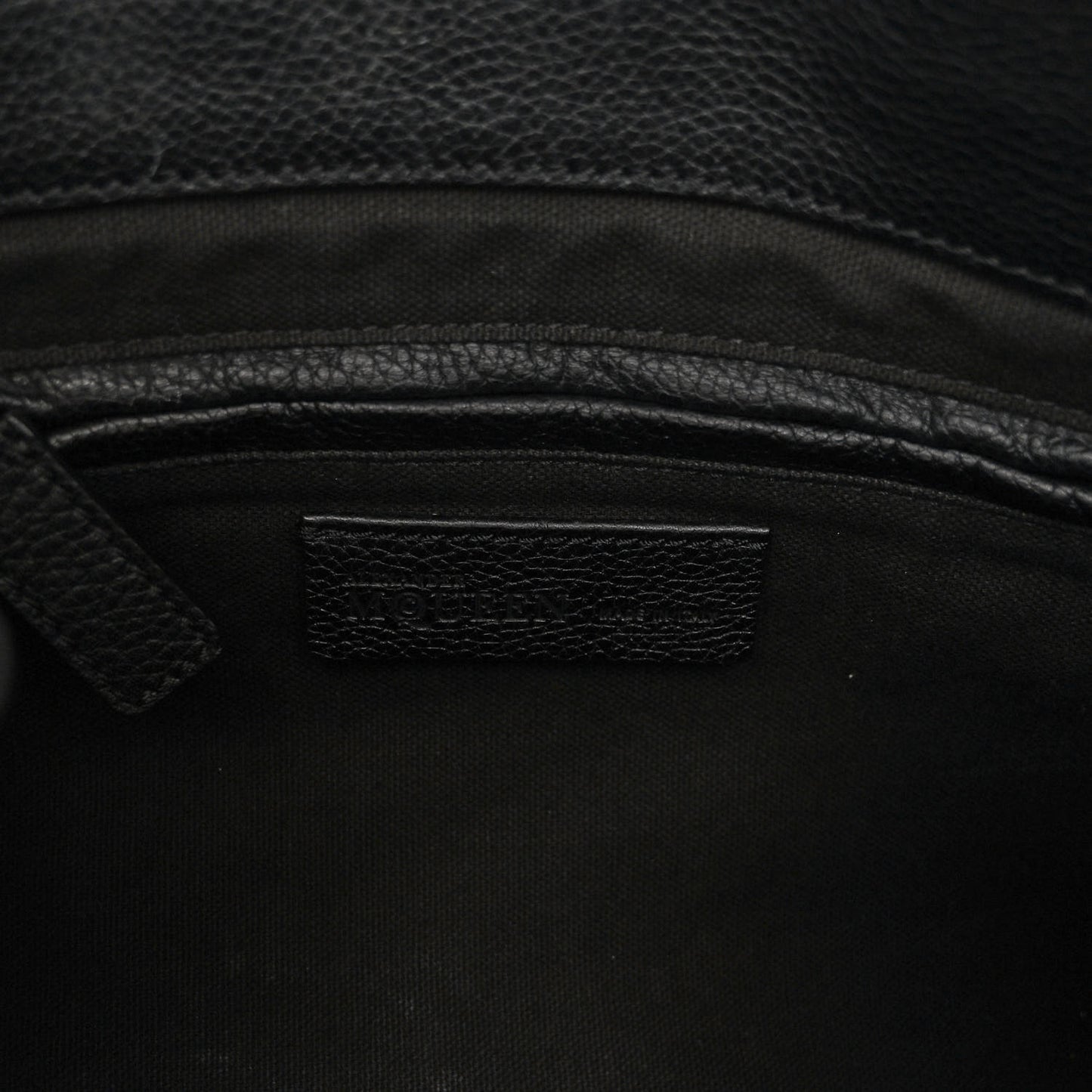 Pebbled Calfskin Skull Padlock Tote Black
