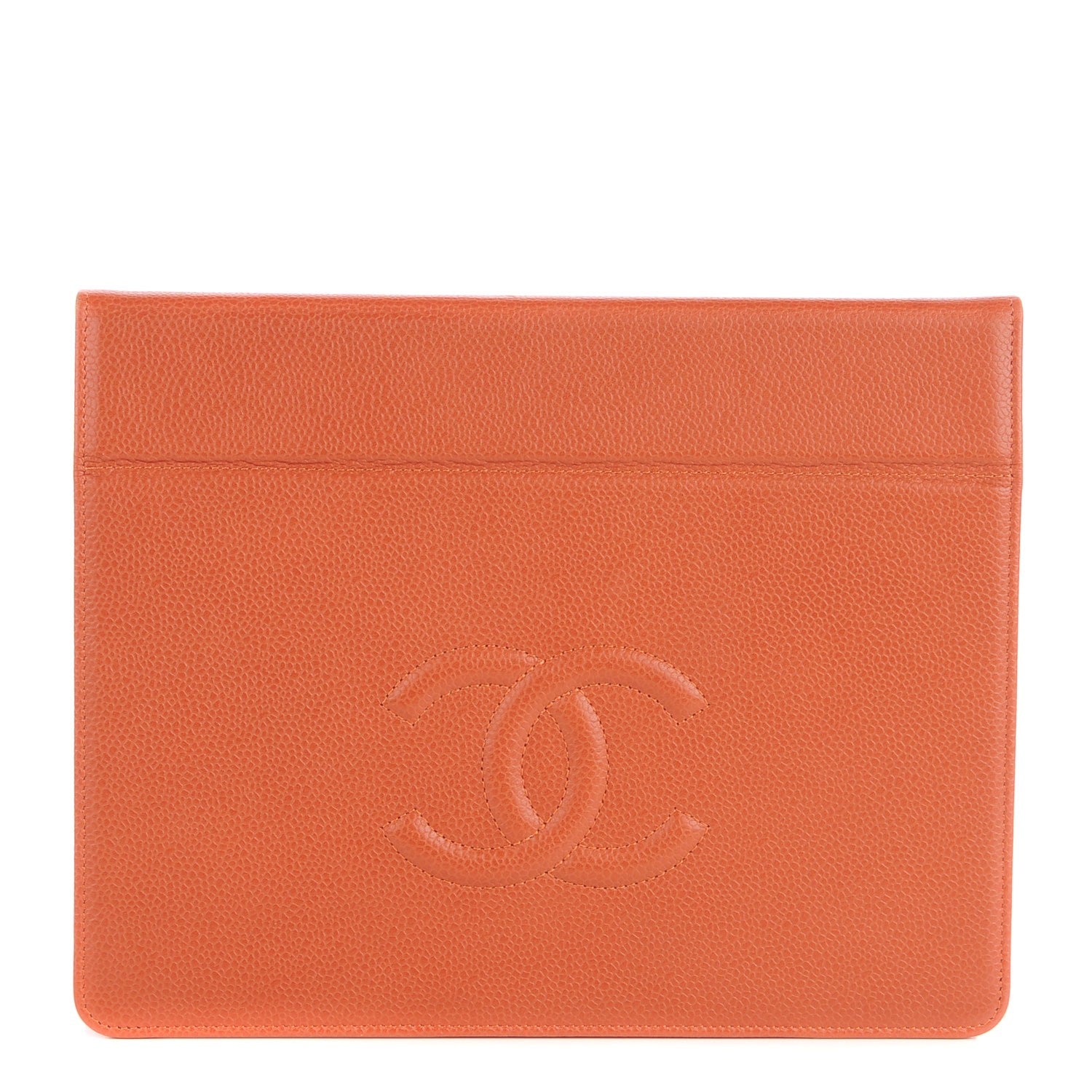 Chanel Caviar iPad Case Orange 1 of 8