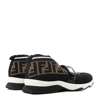 Fendi Stretch Yarn FF Stiff Band Rockoko Sneakers 39 Black White Tobacco 7 of 24