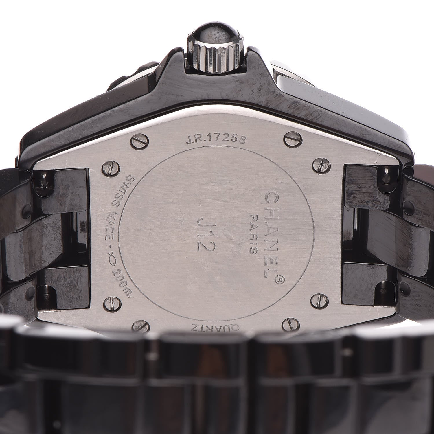 Chanel Stainless Steel Ceramic Diamond Dial 33mm J12 Quartz Watch Black 5 of 7
