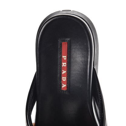 Prada Vernice Soft Thong Sandals 36 Black 9 of 15