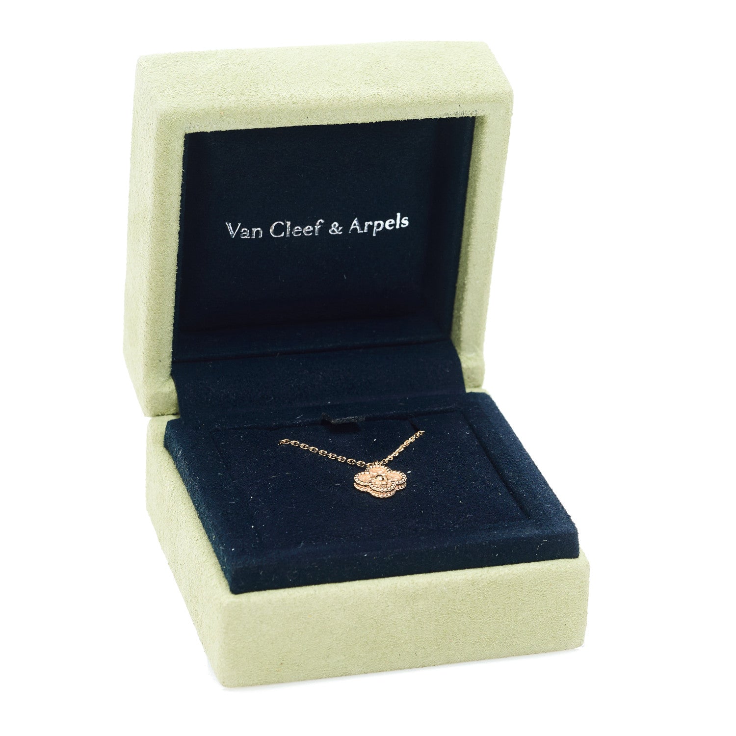 Van Cleef & Arpels 18K Rose Gold Sweet Alhambra Pendant Necklace 6 of 6